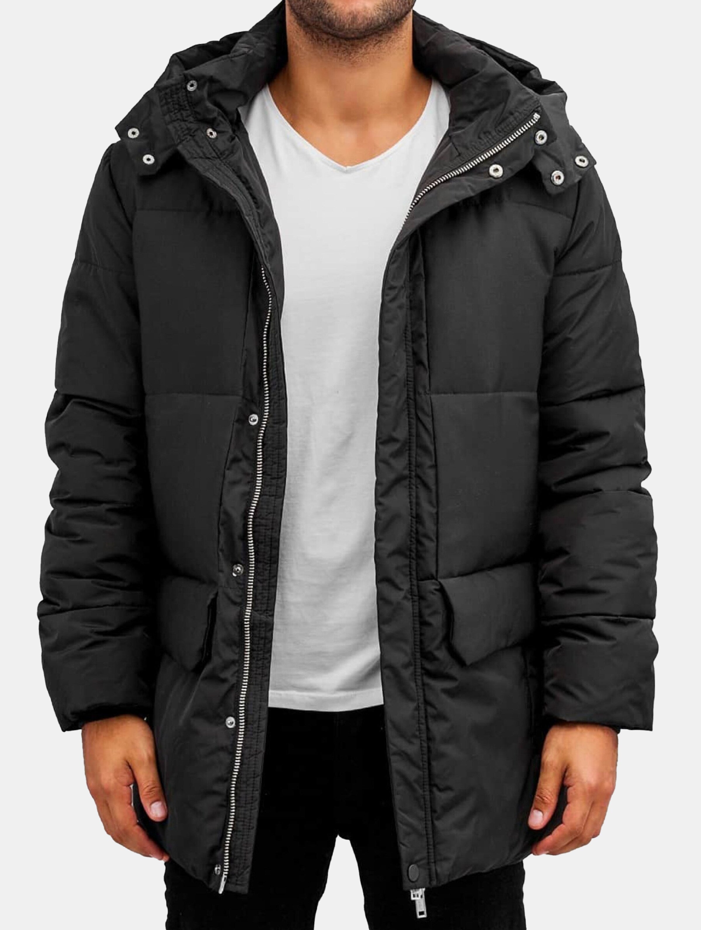 Heavy Long Bubble Jacket-526733