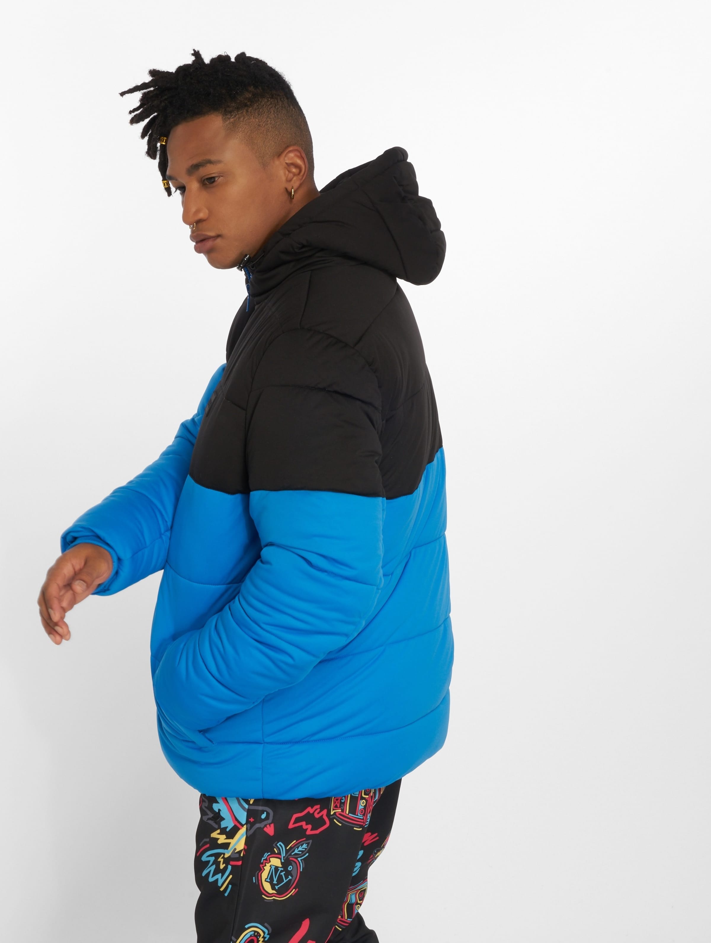 Hooded 2-Tone Puffer Jacket-44223