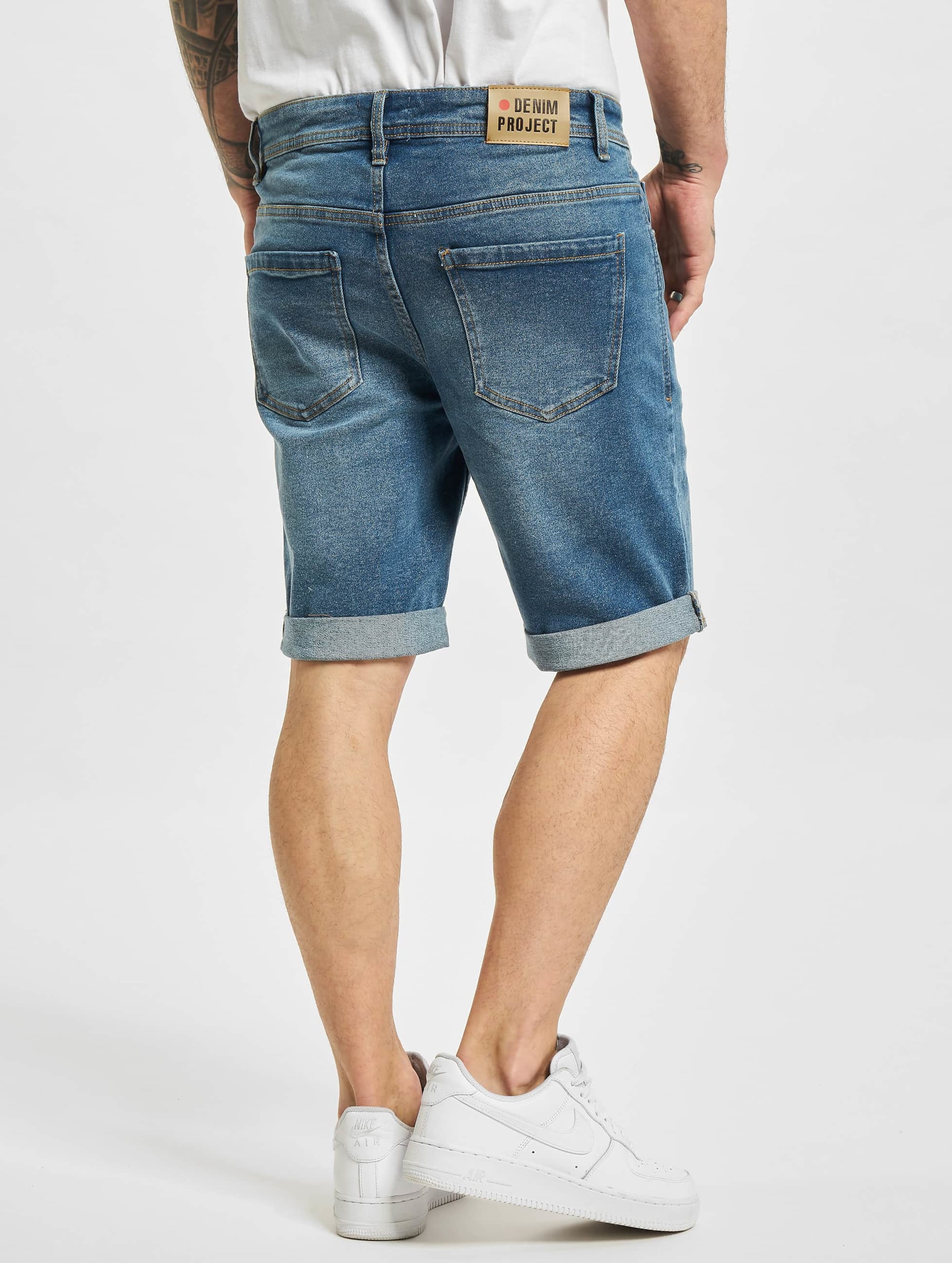 Denim Project Mr Orange Light Destroy Shorts-598109