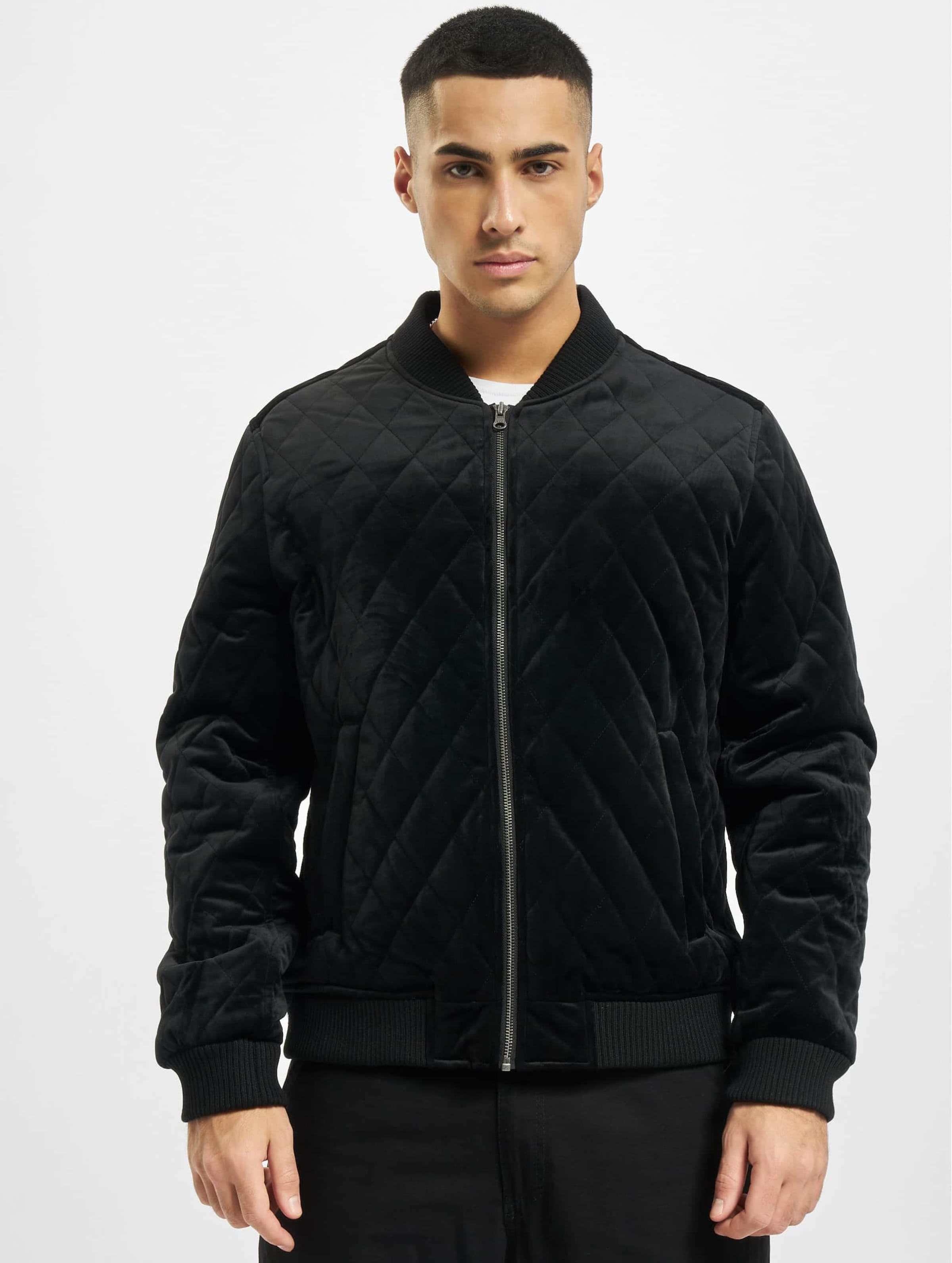 Diamond Quilt Velvet Jacket-54780