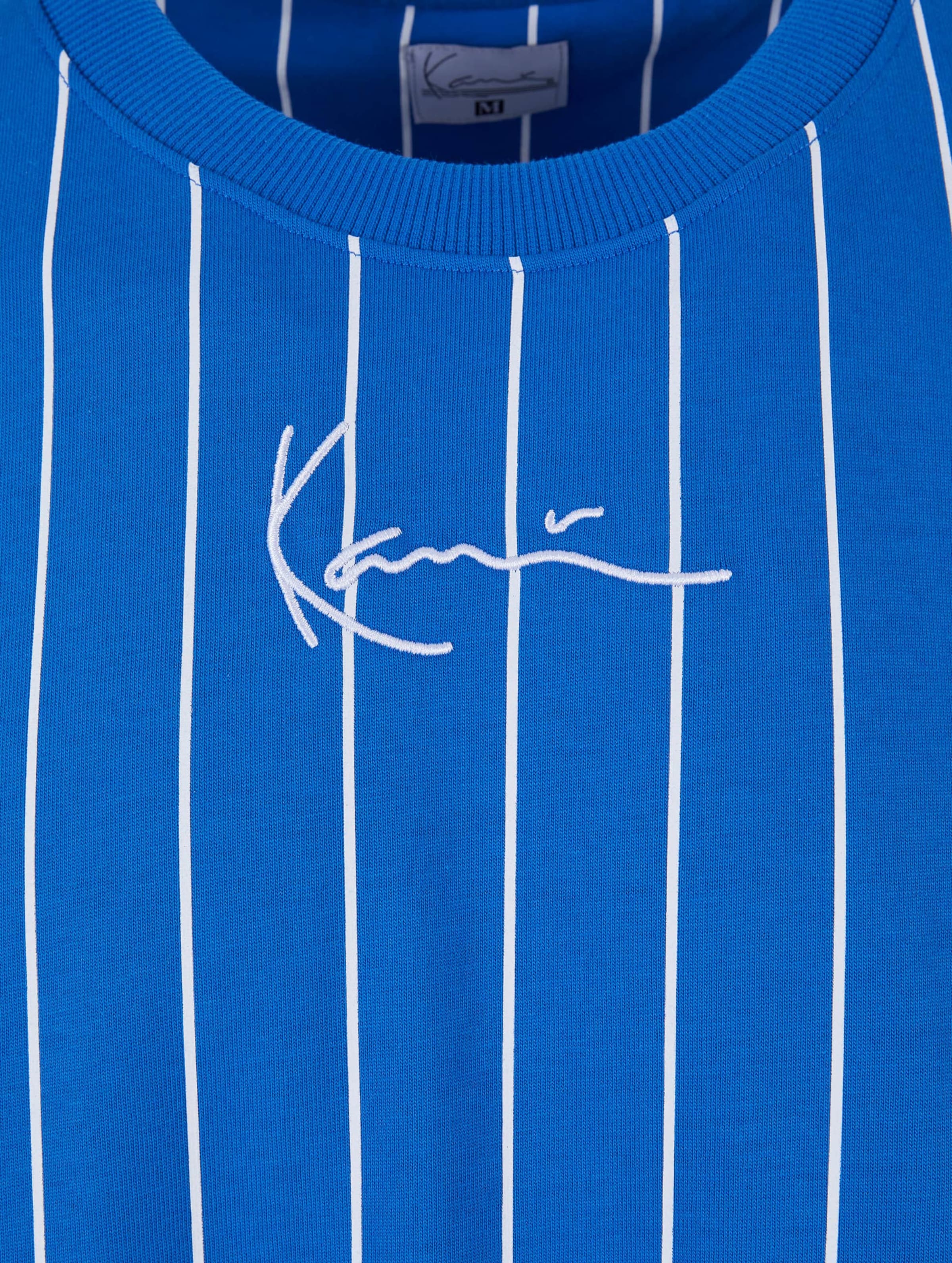 KM232-033-1 KK Small Signature Boxy Heavy Jersey Pinstripe Tee-521779