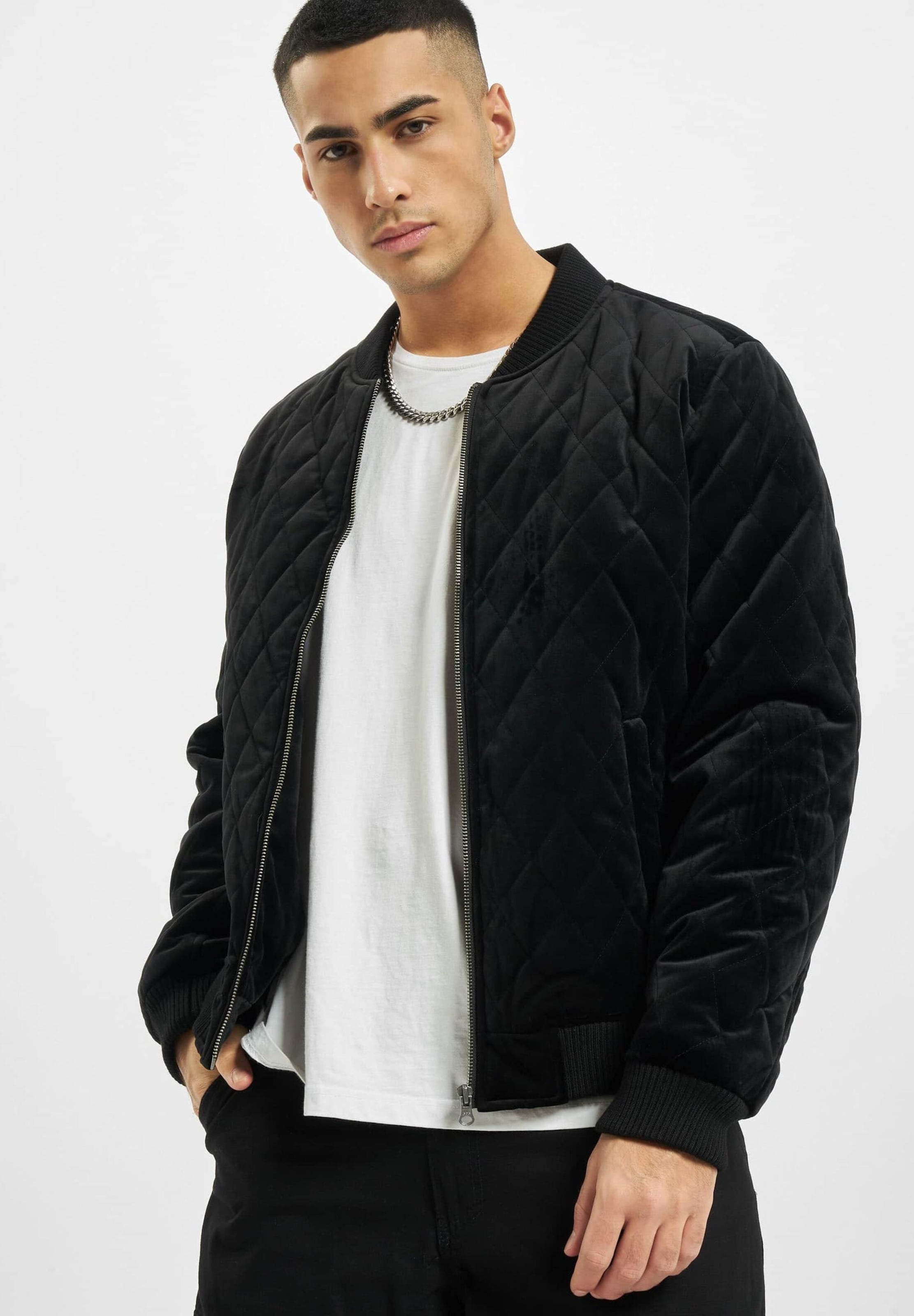 Diamond Quilt Velvet Jacket-1006522