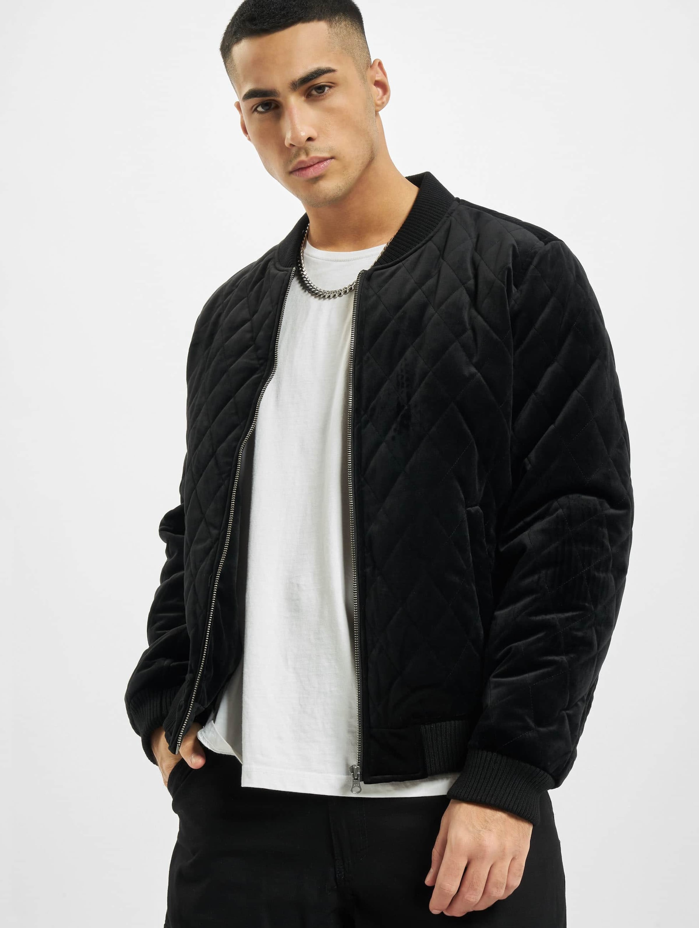 Diamond Quilt Velvet Jacket-54778