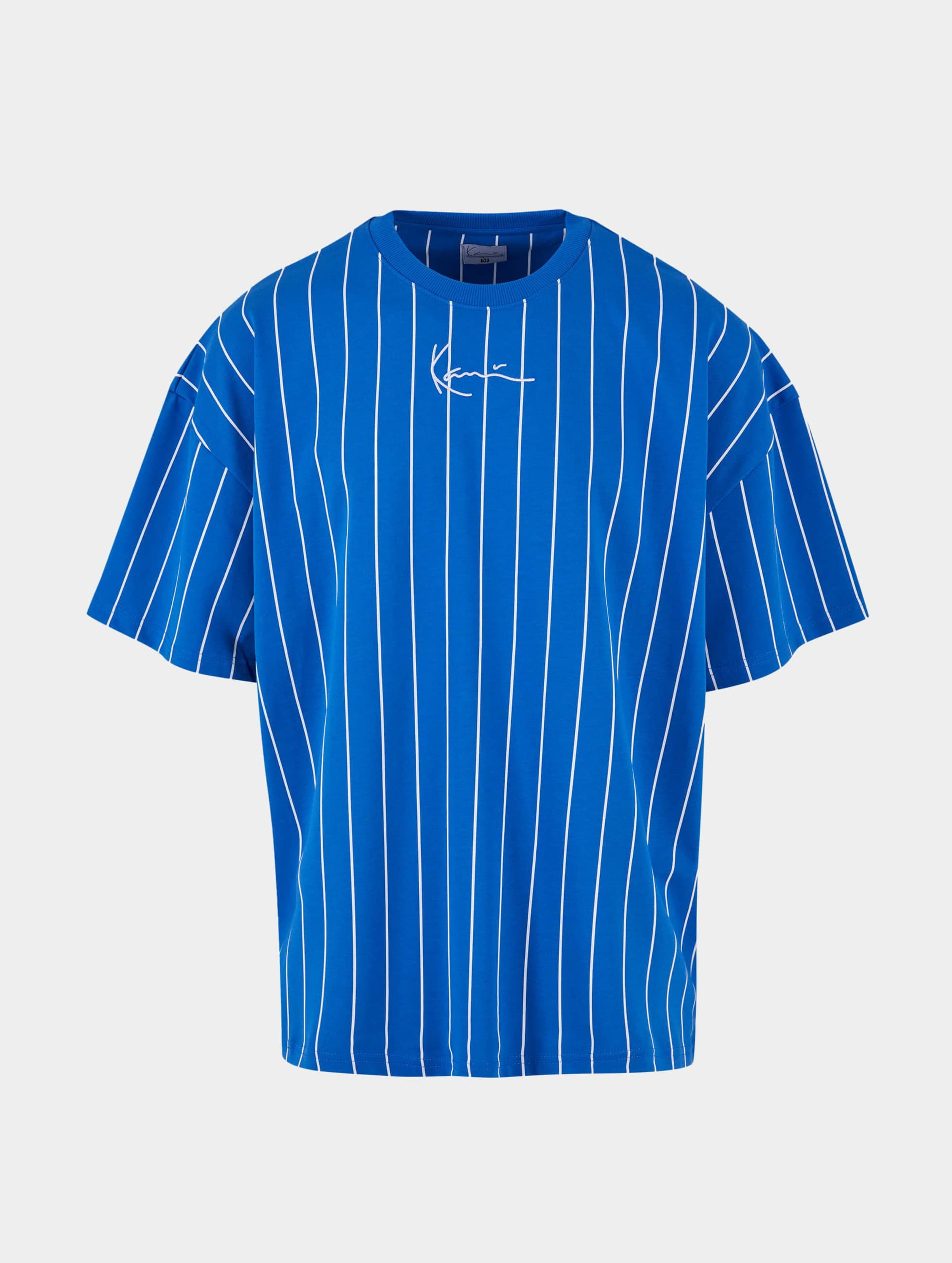 KM232-033-1 KK Small Signature Boxy Heavy Jersey Pinstripe Tee-521777