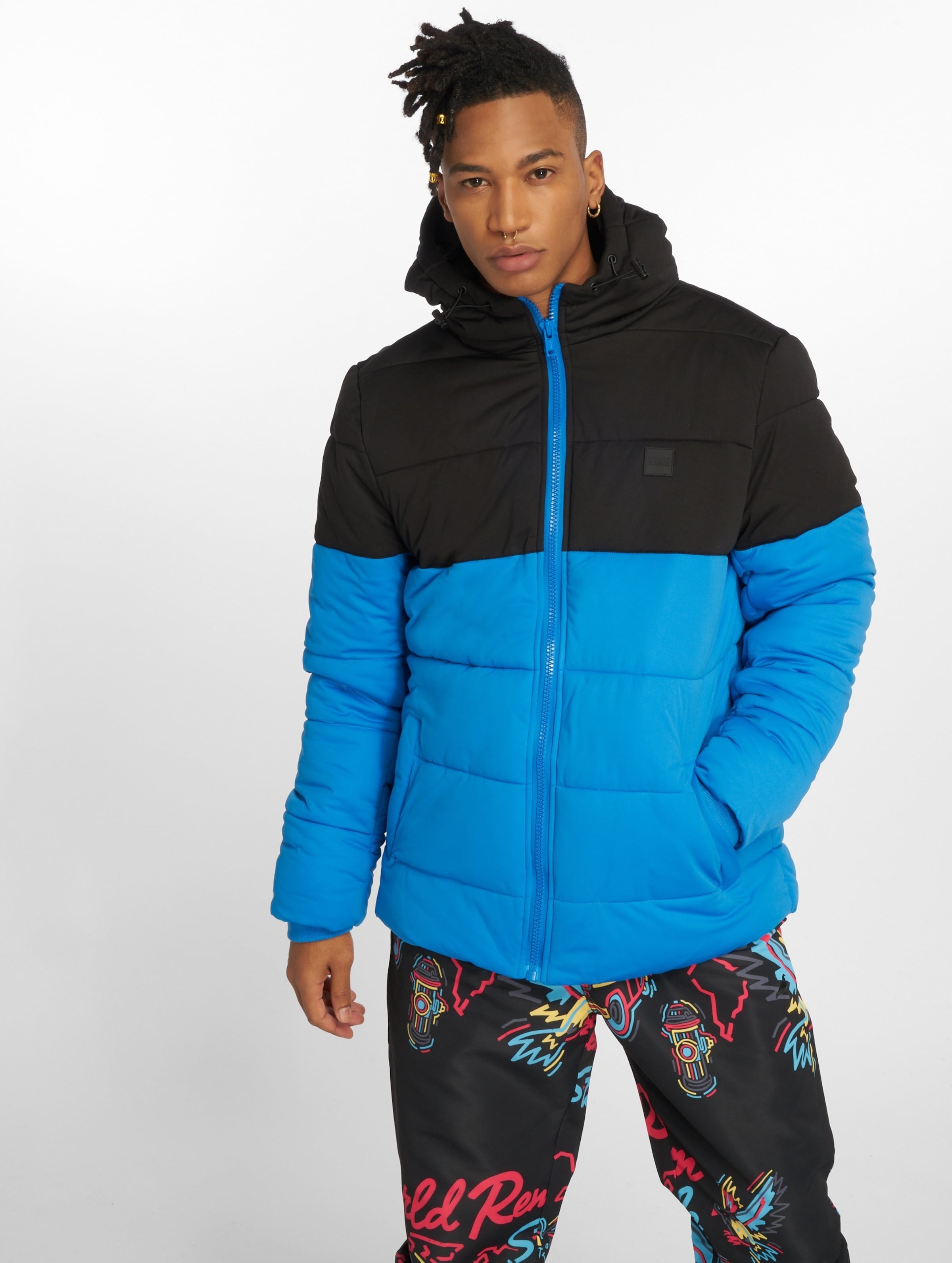 Hooded 2-Tone Puffer Jacket-44222