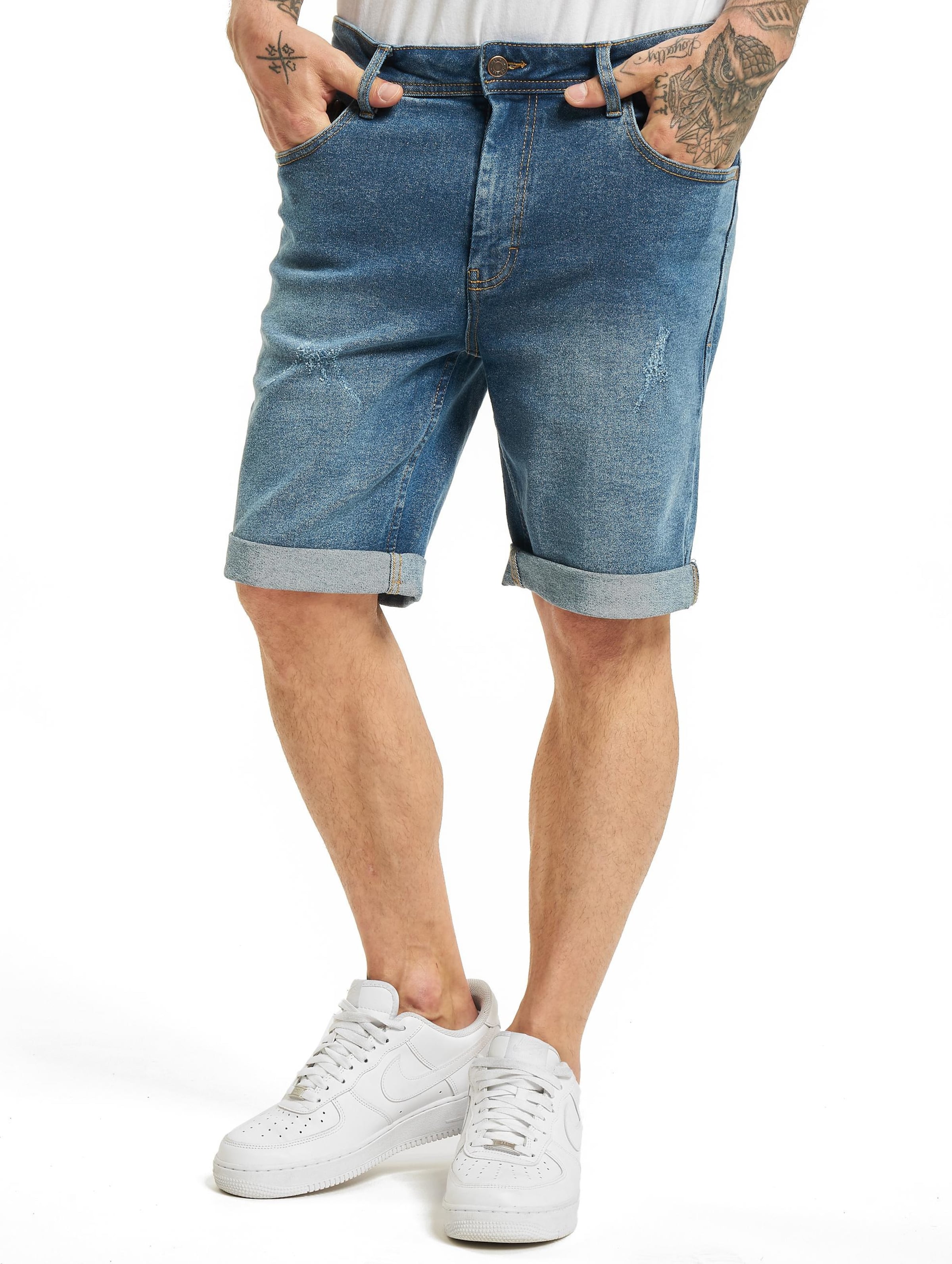 Denim Project Mr Orange Light Destroy Shorts-598116