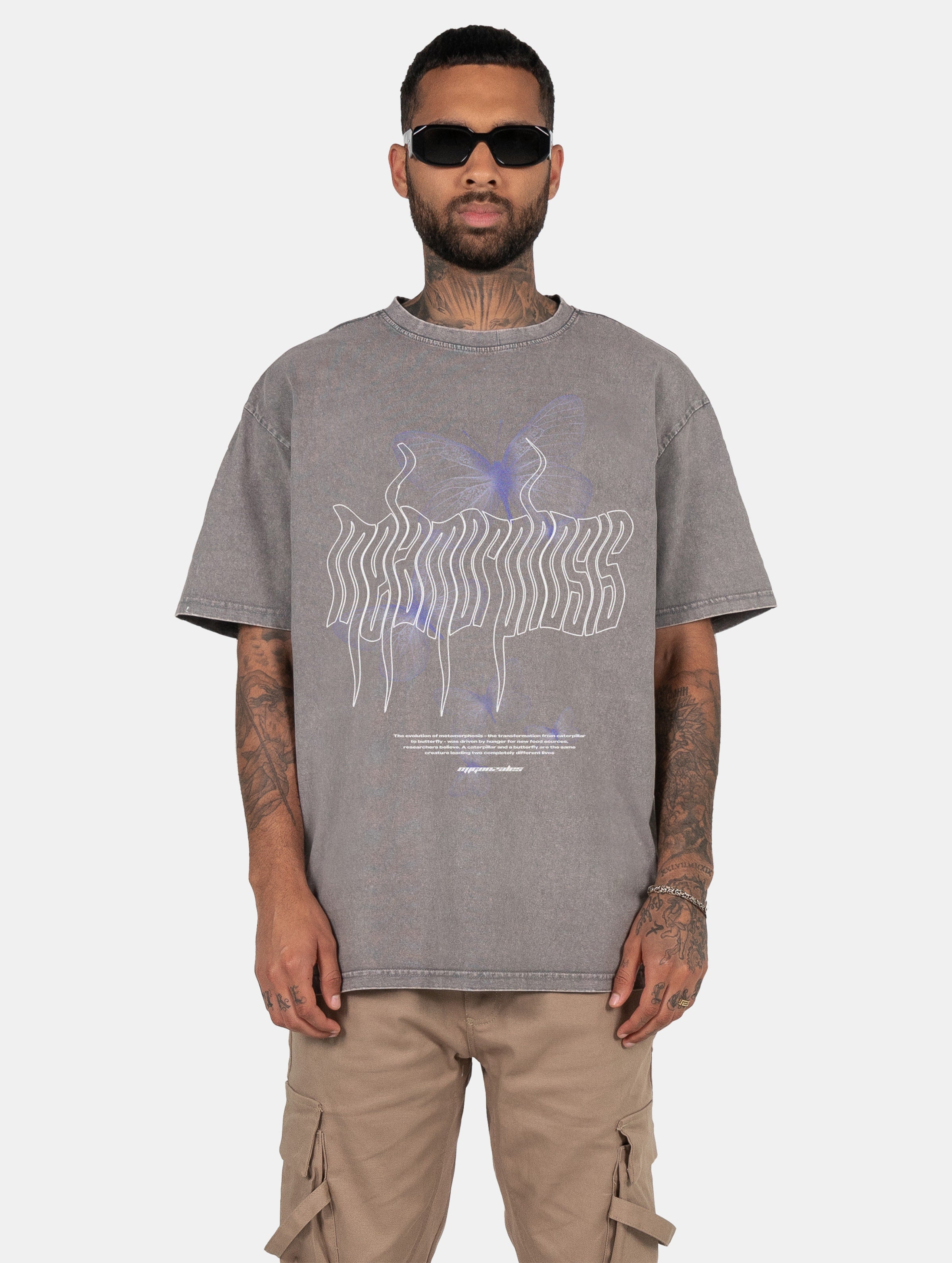 MJ Gonzales METAMORPHOSE V.5 Acid Washed Heavy Oversized Tee-683494