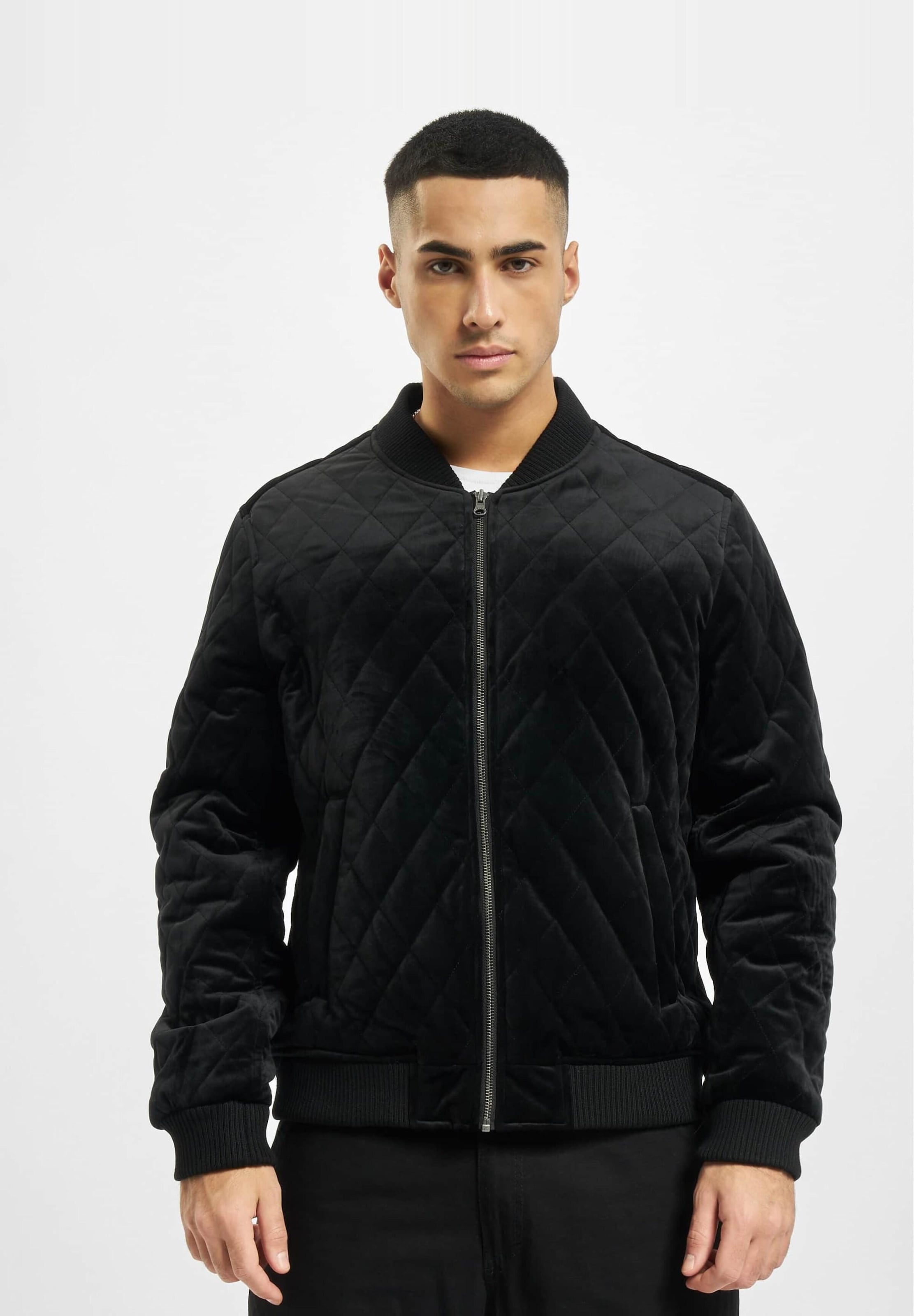 Diamond Quilt Velvet Jacket-1006524
