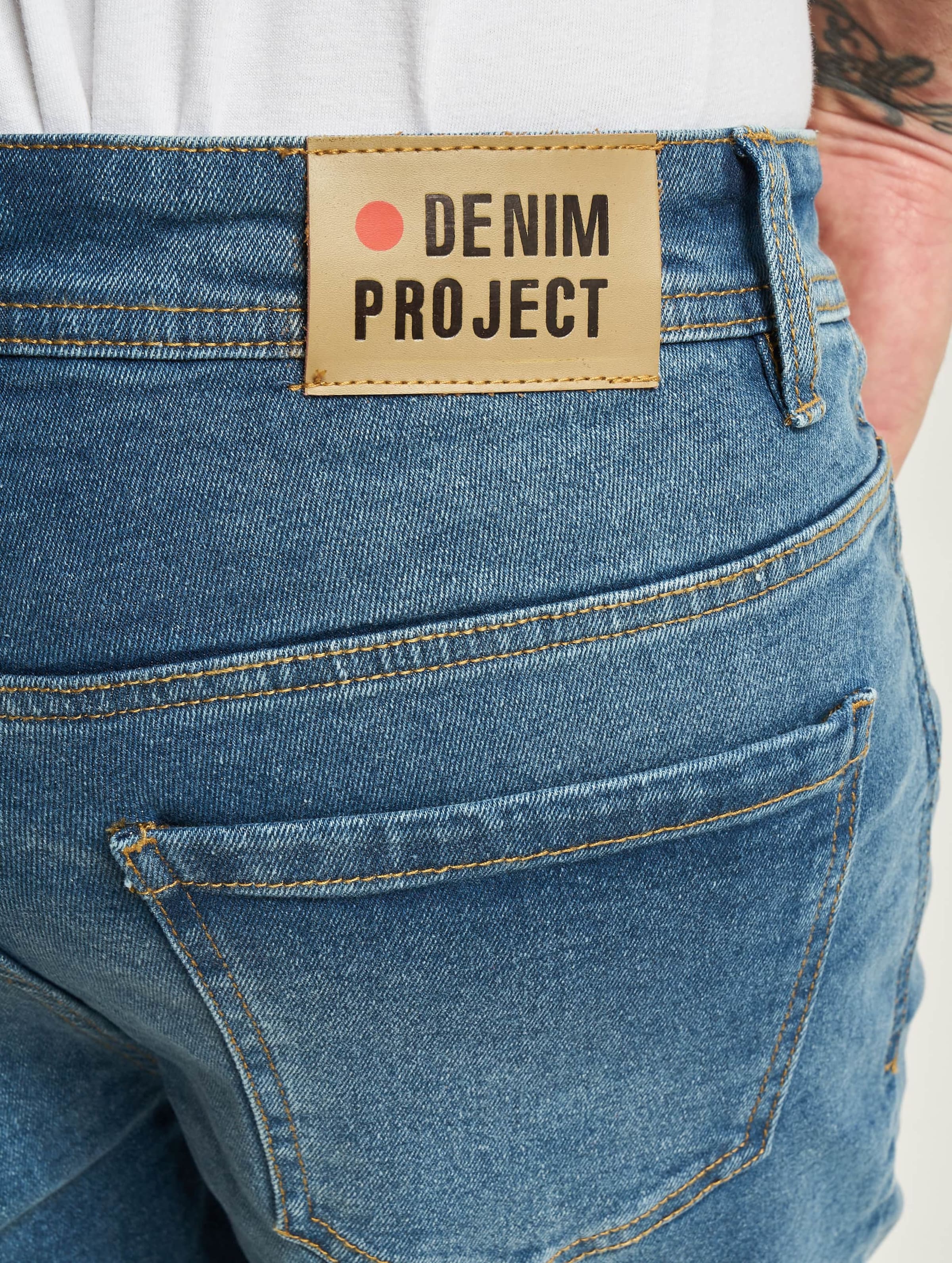 Denim Project Mr Orange Light Destroy Shorts-598111