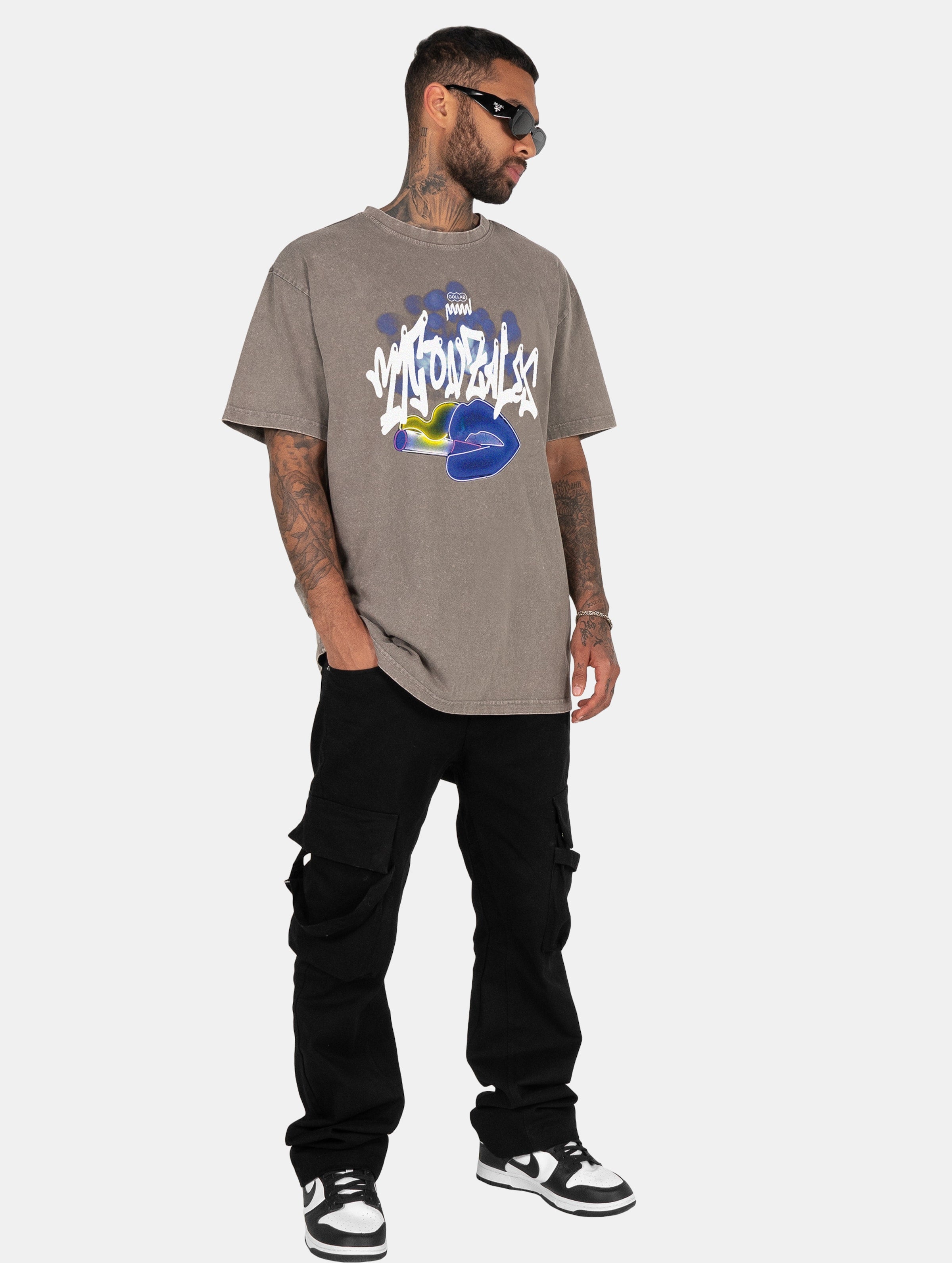 MJ Gonzales Kiss x Heavy Oversized Acid Washed T-Shirts-740571
